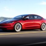 Nouvelle Tesla Model 3 Highland 2023 rouge