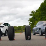 Test pneus Tesla voiture électrique